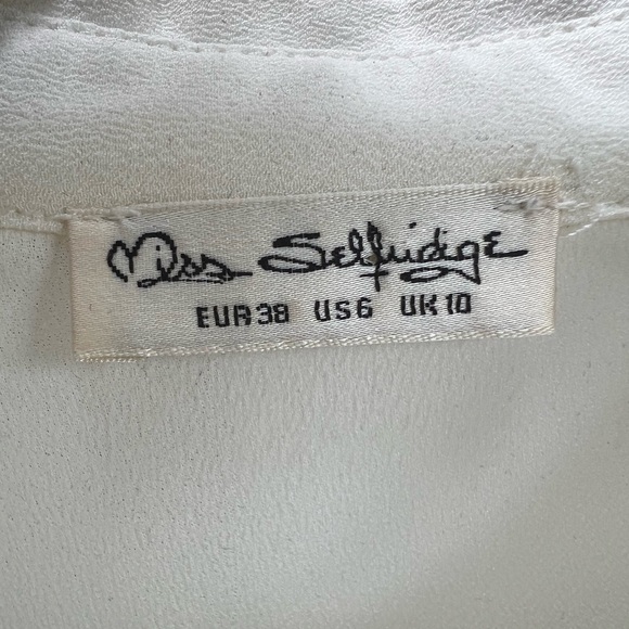 White Miss Selfridge Blouse size 6 - Picture 3 of 3